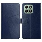 For Honor X6b Y-shaped Pattern Flip Leather Phone Case(Blue)