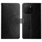 For Honor X5b 4G / X5b Plus 4G Y-shaped Pattern Flip Leather Phone Case(Black)