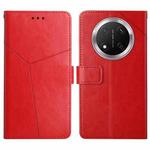 For Honor X9c Y-shaped Pattern Flip Leather Phone Case(Red)