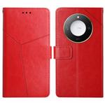 For Honor X9c Smart Y-shaped Pattern Flip Leather Phone Case(Red)
