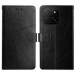 For Honor X8c 4G Y-shaped Pattern Flip Leather Phone Case(Black)
