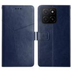 For Honor X8c 4G Y-shaped Pattern Flip Leather Phone Case(Blue)