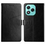 For Honor 400 Lite Y-shaped Pattern Flip Leather Phone Case(Black)