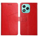 For Honor 400 Lite Y-shaped Pattern Flip Leather Phone Case(Red)