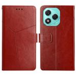 For Honor 400 Lite Y-shaped Pattern Flip Leather Phone Case(Brown)