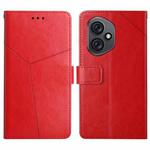 For Honor 400 Global 156.5mm Y-shaped Pattern Flip Leather Phone Case(Red)
