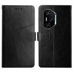 For Honor 400 Pro Global 160.8mm Y-shaped Pattern Flip Leather Phone Case(Black)