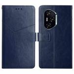 For Honor 400 Pro Global 160.8mm Y-shaped Pattern Flip Leather Phone Case(Blue)