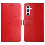 For Samsung Galaxy S23 FE 5G Y-shaped Pattern Flip Leather Phone Case(Red)