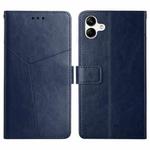 For Samsung Galaxy A05 Y-shaped Pattern Flip Leather Phone Case(Blue)