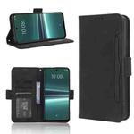 For HTC U23 / U23 Pro Skin Feel Calf Texture Card Slots Leather Phone Case(Black)