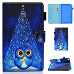 For Samsung Galaxy Tab A 8.0 2019 / T290 Colored Drawing Stitching Horizontal Flip Leather Case with Holder & Card Slots(Night Sky Owl)
