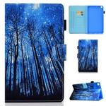 For Samsung Galaxy Tab A 8.0 2019 / T290 Colored Drawing Stitching Horizontal Flip Leather Case with Holder & Card Slots(Forest)