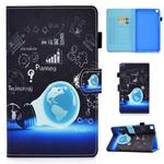 For Samsung Galaxy Tab S6 Lite P610 Colored Drawing Stitching Horizontal Flip Leather Case with Holder & Card Slots(Lamp Bulb)