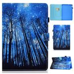 For Huawei MediaPad T5 10.0 inch Colored Drawing Stitching Horizontal Flip Leather Case with Holder & Card Slots(Forest)