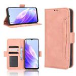 For Blackview A52 / A52 Pro Skin Feel Calf Texture Card Slots Leather Phone Case(Pink)