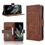 For Blackview Wave 8 / 8C / Oscal Flat 2 Skin Feel Calf Texture Card Slots Leather Phone Case(Brown)