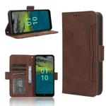 For Nokia C110 4G Skin Feel Calf Texture Card Slots Leather Phone Case(Brown)