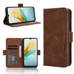 For ZTE Blade A53 Pro Skin Feel Calf Texture Card Slots Leather Phone Case(Brown)