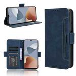 For ZTE Blade A73 4G / V50 Design 4G Skin Feel Calf Texture Card Slots Leather Phone Case(Blue)