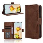 For ZTE Blade A73 5G Skin Feel Calf Texture Card Slots Leather Phone Case(Brown)