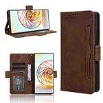 For ZTE nubia Z60 Ultra Skin Feel Calf Texture Card Slots Leather Phone Case(Brown)