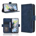 For ZTE Blade A75 4G Skin Feel Calf Texture Card Slots Leather Phone Case(Blue)