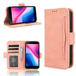 For ZTE Blade A35 Lite Skin Feel Calf Texture Card Slots Leather Phone Case(Pink)