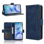 For ZTE Blade A36 4G Skin Feel Calf Texture Card Slots Leather Phone Case(Blue)