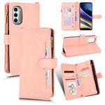 For Motorola Moto G52J 5G Litchi Texture Zipper Leather Phone Case(Pink)