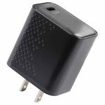 LZ-105PD 25W USB-C / Type-C Ports Dot Pattern Travel Charger, US Plug(Black)