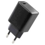 LZ-105PD 25W USB-C / Type-C Ports Dot Pattern Travel Charger, EU Plug(Black)