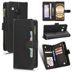 For Sharp Aquos R8 Litchi Texture Zipper Leather Phone Case(Black)