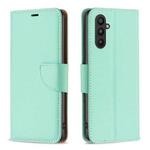 For Samsung Galaxy A25 5G Litchi Texture Pure Color Flip Leather Phone Case(Green)