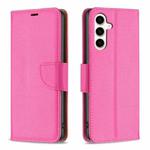 For Samsung Galaxy S23 FE 5G Litchi Texture Pure Color Flip Leather Phone Case(Rose Red)