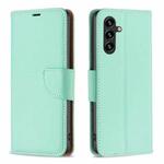 For Samsung Galaxy A15 Litchi Texture Pure Color Flip Leather Phone Case(Green)