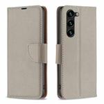 For Samsung Galaxy S24+ 5G Litchi Texture Pure Color Flip Leather Phone Case(Grey)