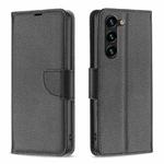 For Samsung Galaxy S24+ 5G Litchi Texture Pure Color Flip Leather Phone Case(Black)