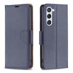 For Samsung Galaxy S24 5G Litchi Texture Pure Color Flip Leather Phone Case(Blue)