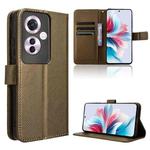 For OPPO Reno11 F 5G / F25 Pro 5G Diamond Texture Leather Phone Case(Brown)