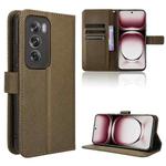 For OPPO Reno12 5G Global Diamond Texture Leather Phone Case(Brown)