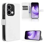 For OPPO Reno13 5G Global Diamond Texture Leather Phone Case(White)
