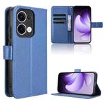 For OPPO Reno13 5G Global Diamond Texture Leather Phone Case(Blue)
