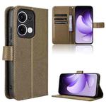 For OPPO Reno13 5G Global Diamond Texture Leather Phone Case(Brown)