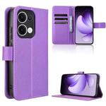 For OPPO Reno13 5G Global Diamond Texture Leather Phone Case(Purple)