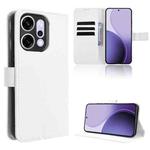 For OPPO Reno14 5G Global Diamond Texture Leather Phone Case(White)