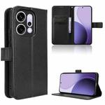 For OPPO Reno14 5G Global Diamond Texture Leather Phone Case(Black)