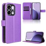 For OPPO Reno14 5G Global Diamond Texture Leather Phone Case(Purple)