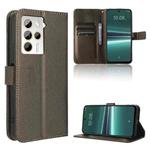 For HTC U23 / U23 Pro Diamond Texture Leather Phone Case(Brown)