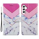 For Samsung Galaxy A25 5G Colored Drawing Leather Phone Case(Smoke Marble)
